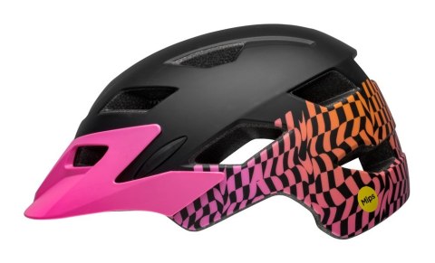 Kask juniorski BELL SIDETRACK INTEGRATED MIPS wavy checks matte pink roz. Uniwersalny (50-57 cm) (NEW 2024)