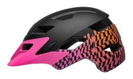 Kask juniorski BELL SIDETRACK wavy checks matte pink roz. Uniwersalny (50-57 cm) (NEW 2024)