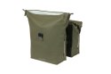 Sakwa podwówjna BASIL SOHO DOUBLE PANNIER BAG NORDLICHT Universal Bridge System 41L, 100% wodoodporna moss green oświetlenie Nor