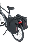 Sakwa podwójna BASIL SOHO DOUBLE PANNIER BAG NORDLICHT MIK, MIK System (ready to go) 41L 100% wodoodporna night black oświetleni