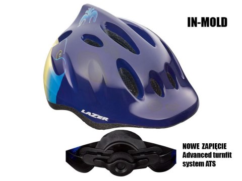 Kask dziecięcy LAZER MAX PLUS M wieloryb 49-56 cm (WYPRZEDAŻ -60%)