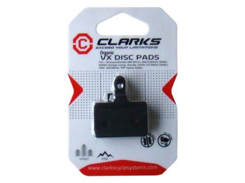 Klocki hamulcowe CLARKS dla SHIMANO/TEKTRO & TRP (Shimano Deore M515, M475, M525, M465, M495, Tektro Draco, Dorado, Orion, Aurig