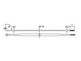 Szprychy CNSPOKE AERO424 2.0-0.9*2.2-2.0 stal nierdzewna 298mm czarne 36szt.