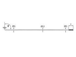 Szprychy CNSPOKE DB454 2.0-1.8-2.0 stal nierdzewna 252mm czarne + nyple 144szt.