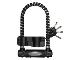 Zapięcie rowerowe MASTERLOCK 8195 U-LOCK 13mm 110mm 210mm KLUCZYK pokryte gumą z refleksem czarne (NEW)