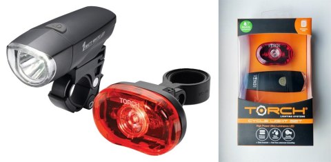 Zestaw lampki TORCH CYCLE LIGHT SET HIGH BEAMER COMPACT 1W + TAIL BRIGHT 0.5W (WYPRZEDAŻ -60%)