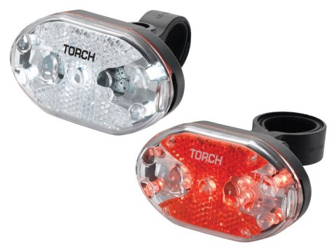 Zestaw lampki TORCH CYCLE LIGHT SET WHITE BRIGHT 5X + TAIL BRIGHT 5X (WYPRZEDAŻ -60%)