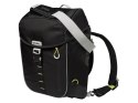 Sakwa miejska pojedyncza BASIL MILES TARPAULIN DAYPACK 17L, Hook On System, 100% wodoodporna black lime (NEW)