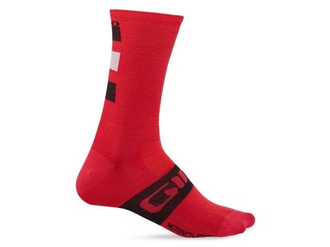 Skarpety GIRO SEASONAL MERINO WOOL dark red black grey roz. XL (46-48) (DWZ)