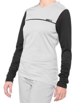 Koszulka damska 100% RIDECAMP Womens Longsleeve Jersey długi rękaw grey black roz. S (WYPRZEDAŻ -50%)