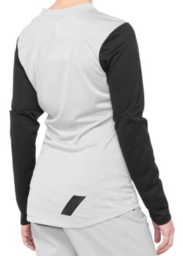 Koszulka damska 100% RIDECAMP Womens Longsleeve Jersey długi rękaw grey black roz. S (WYPRZEDAŻ -50%)