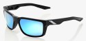 Okulary 100% DAZE Matte Black - HiPER Blue Multilayer Mirror Lens (Szkła Niebieskie Lustrzane Wielowarstwowe, LT 15%) (WYPRZEDAŻ