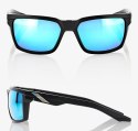 Okulary 100% DAZE Matte Black - HiPER Blue Multilayer Mirror Lens (Szkła Niebieskie Lustrzane Wielowarstwowe, LT 15%) (WYPRZEDAŻ