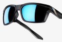 Okulary 100% DAZE Matte Black - HiPER Blue Multilayer Mirror Lens (Szkła Niebieskie Lustrzane Wielowarstwowe, LT 15%) (WYPRZEDAŻ