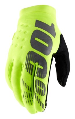 Rękawiczki 100% BRISKER Glove fluo yellow roz. XXL (długość dłoni 209-216 mm) (WYPRZEDAŻ -50%)