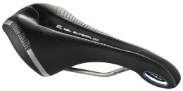 Siodło SELLE ITALIA MAX FLITE E-BIKE TI316 GEL SUPERFLOW L (id match L3), TI 316 Rail, Fibra-Tek - Mokka, 335g, Czarno-niebieski