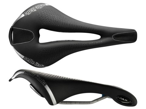 Siodło SELLE ITALIA MAX FLITE TI316 GEL SUPERFLOW L (id match L3), TI 316 Rail, Fibra-Tek, Light Gel, 330g (NEW)