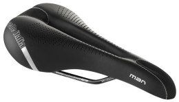 Siodło SELLE ITALIA MAN GEL FLOW L (id match - L2) Manganese Tube 7, fibra-tek, 310g czarne (NEW)