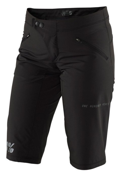 Szorty damskie 100% RIDECAMP Womens Shorts black roz. S (WYPRZEDAŻ -50%)