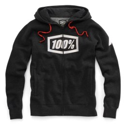 Bluza męska 100% SYNDICATE Hooded Zip Sweatshirt Black Heather White roz. L (WYPRZEDAŻ -50%)