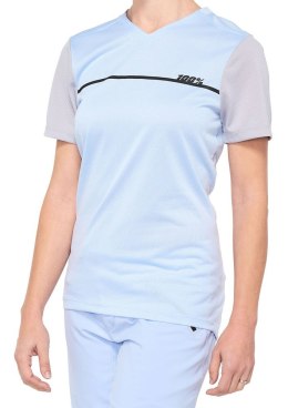 Koszulka damska 100% RIDECAMP Jersey krótki rękaw powder blue grey roz. L (WYPRZEDAŻ -50%)