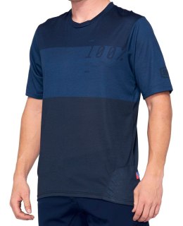 Koszulka męska 100% AIRMATIC Jersey krótki rękaw blue midnight roz. L (WYPRZEDAŻ -50%)