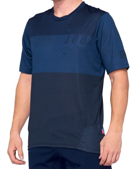 Koszulka męska 100% AIRMATIC Jersey krótki rękaw blue midnight roz. M (WYPRZEDAŻ -50%)