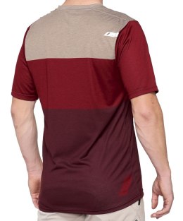 Koszulka męska 100% AIRMATIC Jersey krótki rękaw brick dark red roz. L (WYPRZEDAŻ -50%)