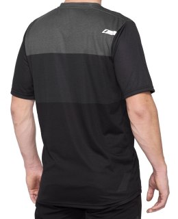 Koszulka męska 100% AIRMATIC Jersey krótki rękaw charcoal black roz. L (WYPRZEDAŻ -50%)