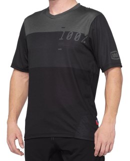 Koszulka męska 100% AIRMATIC Jersey krótki rękaw charcoal black roz. XL (WYPRZEDAŻ -50%)