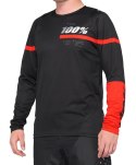 Koszulka męska 100% R-CORE Jersey długi rękaw red black roz. XL (WYPRZEDAŻ -50%)