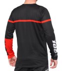 Koszulka męska 100% R-CORE Jersey długi rękaw red black roz. XL (WYPRZEDAŻ -50%)