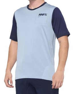 Koszulka męska 100% RIDECAMP Jersey krótki rękaw light slate navy roz. L (WYPRZEDAŻ -50%)