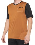 Koszulka męska 100% RIDECAMP Jersey krótki rękaw terracotta black roz. M (WYPRZEDAŻ -50%)