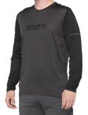 Koszulka męska 100% RIDECAMP Long Sleeve Jersey długi rękaw black charcoal roz. L (WYPRZEDAŻ -50%)