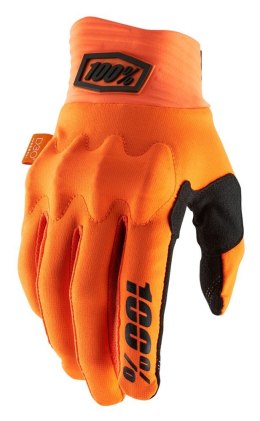 Rękawiczki 100% COGNITO Glove fluo orange black roz. L (długość dłoni 193-200 mm) (WYPRZEDAŻ -50%)