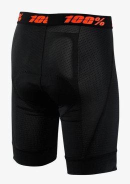 Bokserki juniorskie z wkładką 100% CRUX LINER black roz.22 (EUR 36) (WYPRZEDAŻ -50%)