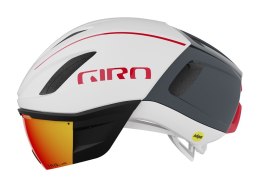 Kask czasowy GIRO VANQUISH INTEGRATED MIPS matte white portaro gray red roz. S (51-55 cm) (WYPRZEDAŻ -45%)