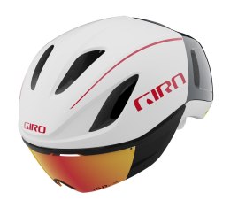 Kask czasowy GIRO VANQUISH INTEGRATED MIPS matte white portaro gray red roz. S (51-55 cm) (WYPRZEDAŻ -45%)