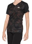 Koszulka damska 100% AIRMATIC Women's Jersey krótki rękaw black floral roz. M (WYPRZEDAŻ -50%)