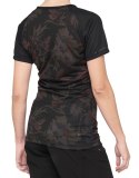 Koszulka damska 100% AIRMATIC Women's Jersey krótki rękaw black floral roz. M (WYPRZEDAŻ -50%)