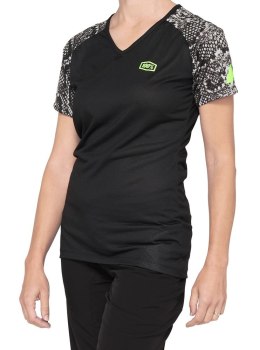 Koszulka damska 100% AIRMATIC Women's Jersey krótki rękaw black python roz. M (WYPRZEDAŻ -50%)