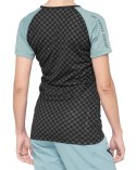 Koszulka damska 100% AIRMATIC Women's Jersey krótki rękaw seafoam checkers roz. L (WYPRZEDAŻ -50%)