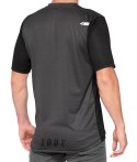 Koszulka męska 100% AIRMATIC Jersey krótki rękaw black charcoal roz. L (WYPRZEDAŻ -50%)