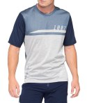 Koszulka męska 100% AIRMATIC Jersey krótki rękaw steel blue grey roz. M (WYPRZEDAŻ -50%)