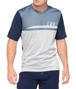 Koszulka męska 100% AIRMATIC Jersey krótki rękaw steel blue grey roz. M (WYPRZEDAŻ -50%)