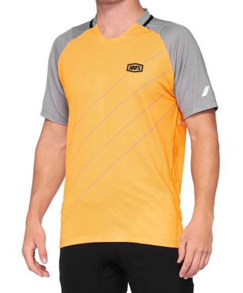 Koszulka męska 100% CELIUM Jersey krótki rękaw orange grey roz. XL (WYPRZEDAŻ -50%)