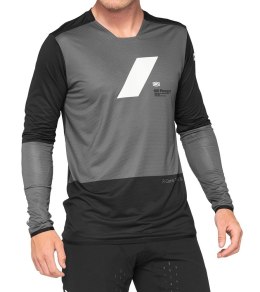 Koszulka męska 100% R-CORE X Jersey długi rękaw charcoal black roz. S (WYPRZEDAŻ -50%)