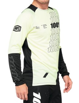 Koszulka męska 100% R-CORE Jersey długi rękaw yellow black roz. L (WYPRZEDAŻ -50%)