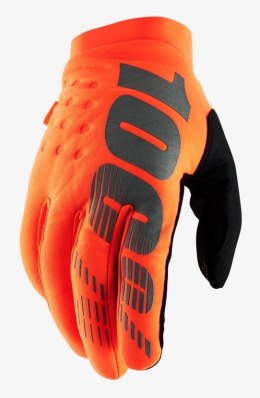 Rękawiczki 100% BRISKER Youth Glove fluo orange black roz. XL (długość dłoni 171-181 mm) (WYPRZEDAŻ -50%)